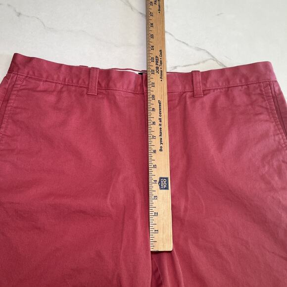 J Crew Dark Pink Slash Pockets Flat Front Chino Shorts Mens Size 38 Inseam 9" - Picture 9 of 12